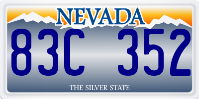 NV license plate 83C352