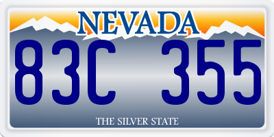 NV license plate 83C355