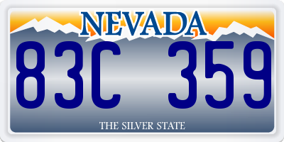 NV license plate 83C359