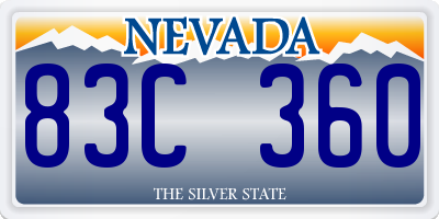 NV license plate 83C360