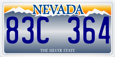 NV license plate 83C364