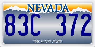 NV license plate 83C372
