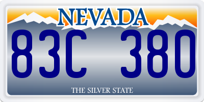 NV license plate 83C380