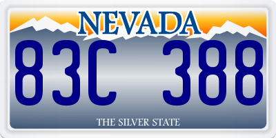 NV license plate 83C388