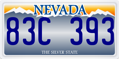 NV license plate 83C393