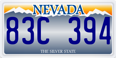 NV license plate 83C394