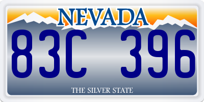 NV license plate 83C396