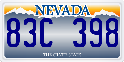 NV license plate 83C398