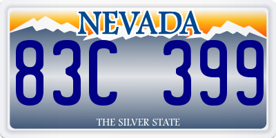 NV license plate 83C399