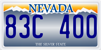 NV license plate 83C400