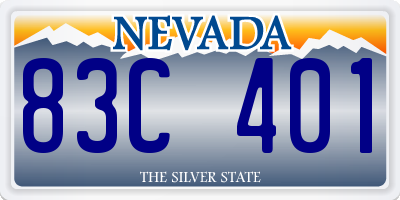 NV license plate 83C401