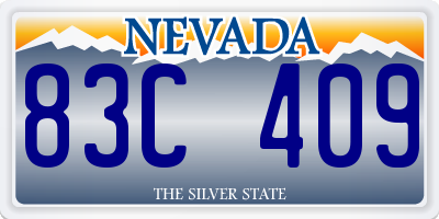NV license plate 83C409
