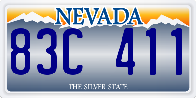 NV license plate 83C411