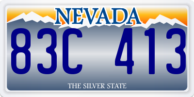 NV license plate 83C413