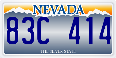 NV license plate 83C414