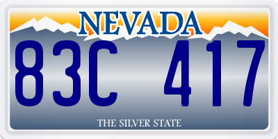 NV license plate 83C417