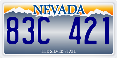 NV license plate 83C421