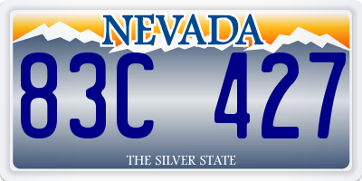 NV license plate 83C427