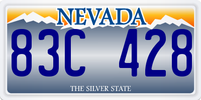 NV license plate 83C428