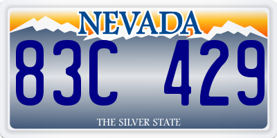 NV license plate 83C429