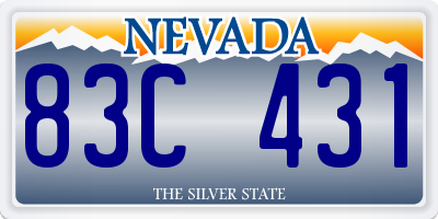 NV license plate 83C431
