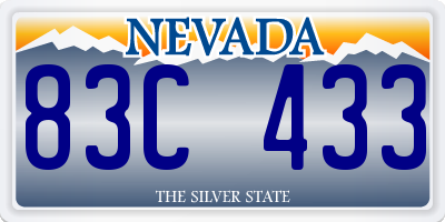 NV license plate 83C433