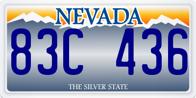 NV license plate 83C436