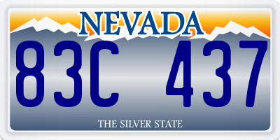 NV license plate 83C437