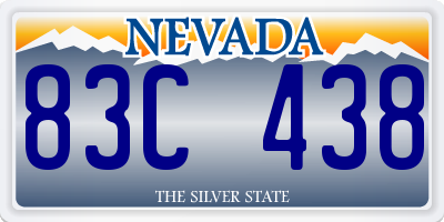 NV license plate 83C438
