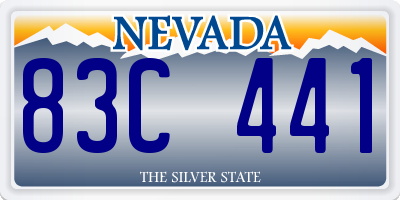 NV license plate 83C441