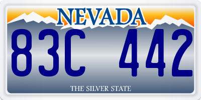 NV license plate 83C442