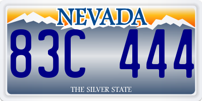 NV license plate 83C444