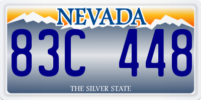 NV license plate 83C448