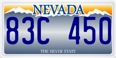 NV license plate 83C450