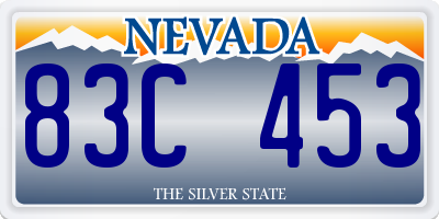 NV license plate 83C453