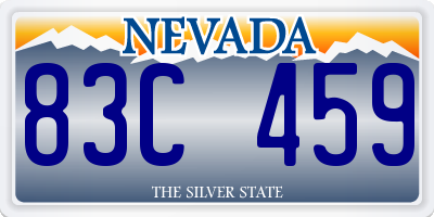 NV license plate 83C459