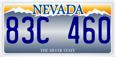 NV license plate 83C460