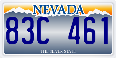 NV license plate 83C461
