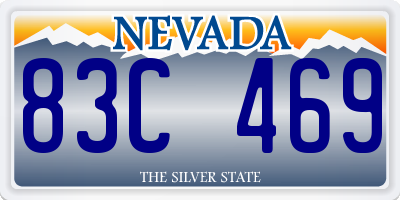 NV license plate 83C469