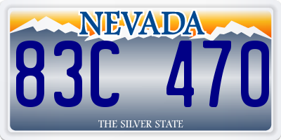 NV license plate 83C470
