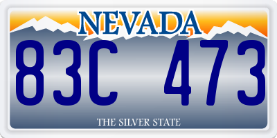 NV license plate 83C473