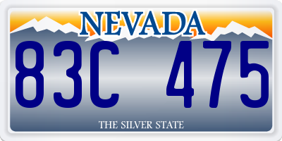 NV license plate 83C475