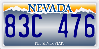 NV license plate 83C476