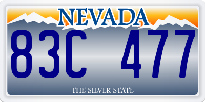 NV license plate 83C477