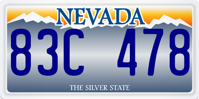NV license plate 83C478