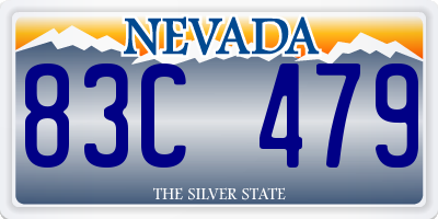 NV license plate 83C479
