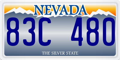 NV license plate 83C480