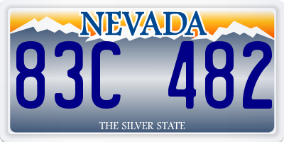NV license plate 83C482