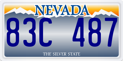 NV license plate 83C487