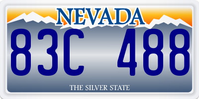 NV license plate 83C488